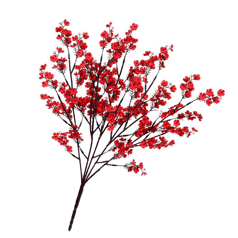 Large Silk Gypsophila Bouquet for Wedding Décor - 5-Prong Branches with Small Flowers