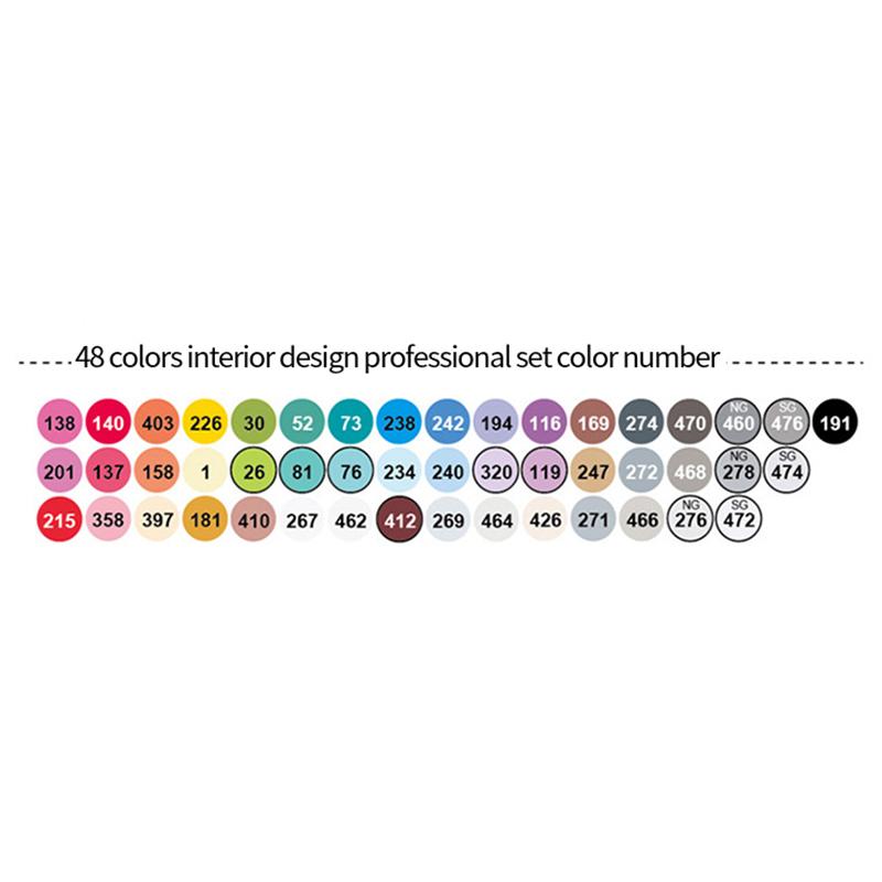 Finecolour EF103 Alcohol Based Art Markers With Bag 12/24/36/48/60/72/240 Colors Oily Soft Double-Headed Marker Pen Professional