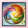 Full Embroidery Eco-cotton Thread 11CT Counted Landscape Cross Stitch 40x40cm