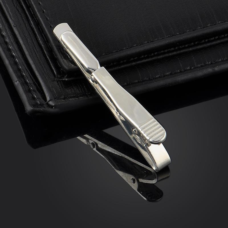 1pc classic Silver Gold Men Necktie Tie Bar Clasp Clip Cufflinks Set Simple Gift 1pc classic Silver Gold Men Necktie Tie Bar Clasp Clip Cufflinks Set Simple Gift