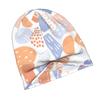 ZLIENSZUS Adults' Abstract Knit Hat with 2D Flat Printing - Warm Suitable for Weekend Outfits, City Wear & Daily Style, Oranges & Purples Palette, Fas