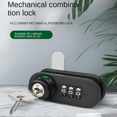 Zinklegierung Mechanisches Passwortschloss 3-stelliger Code Möbel Kombinationsschloss Diebstahlschutz Sicherheits Schubladenschloss Schrank Briefkasten