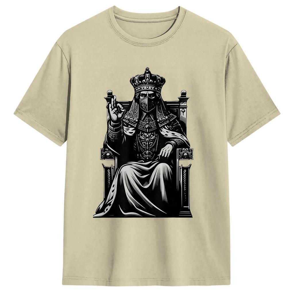 Sliver Mask King Baldwin IV Meme T-Shirt Summer 100 Cotton T-Shirts For Men's Trendy Cool Casual Tee Shirt Short-Sleeve Clothes