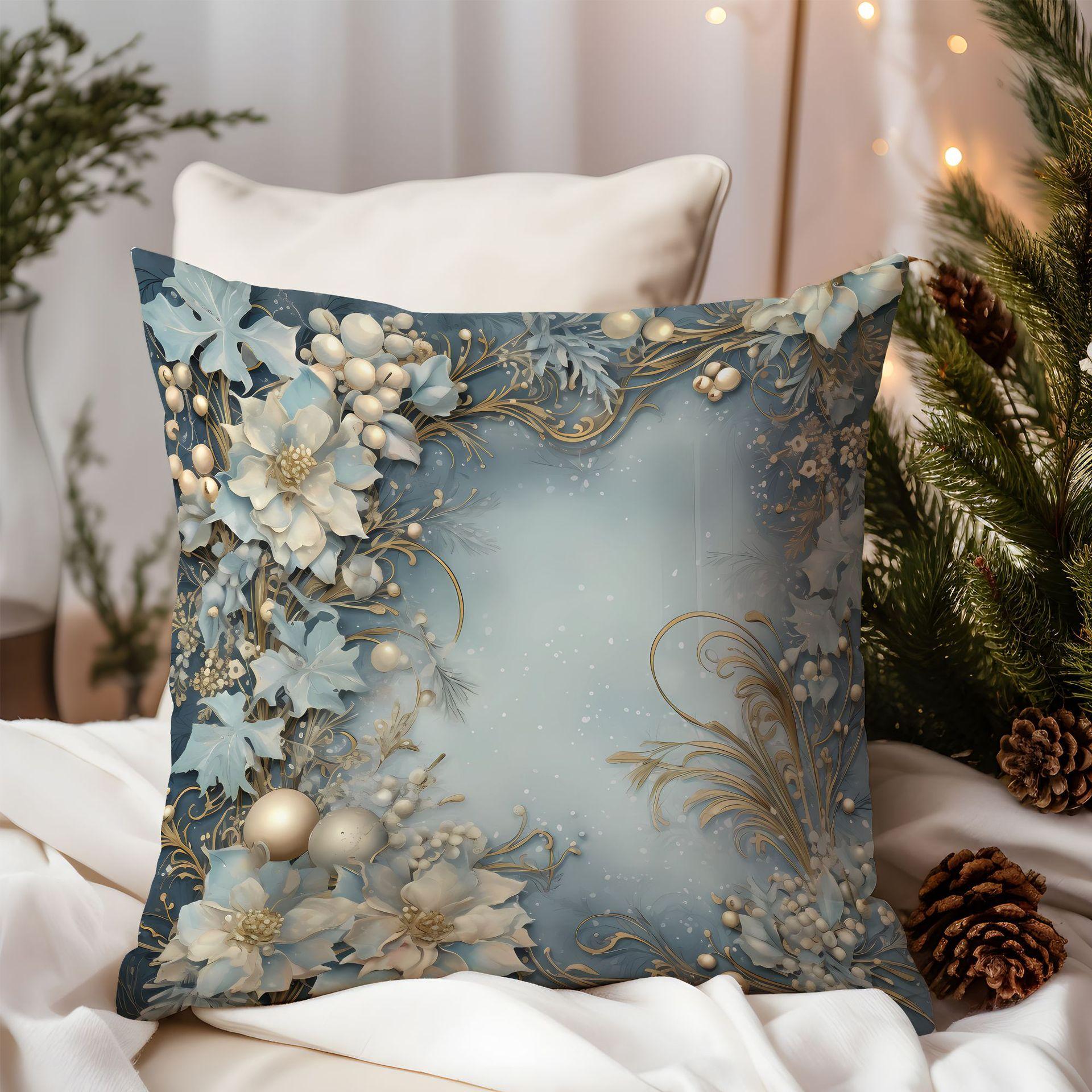 

Новая Рождественская Наволочка Премиум Люкс Санта Дом Диван Подушка Чехол 45 * 45Cm