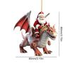 2 PCS Personalized Christmas Ornaments Santa Flying Dragon 2D Flat Acrylic Xmas Hanging Pendant for Wedding Holiday Pendants