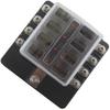 8 Way Blade Fuse Box Holder, 8 Way ATC/ATO Blade Fuse Holder Box, 8 Way ATC/ATO Blade Fuse Holder Box with 5A/1-A/15A/20A Fuses, 8 Way Blade Fuse