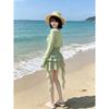 Seaside Vacation Wind Is Small and Fresh Mori Suspender Ruffle Edge Design Floral Dress Sunscreen Cardigan Set