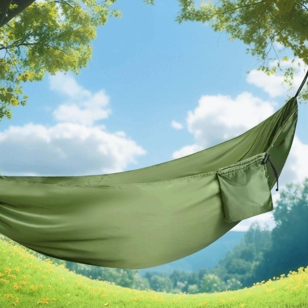 Hochfeste bunte Hängematten faltbar Dacron Camping-Hängematte einfacher Aufbau Einzel- und Doppelgröße Outdoor-Schaukel Strand