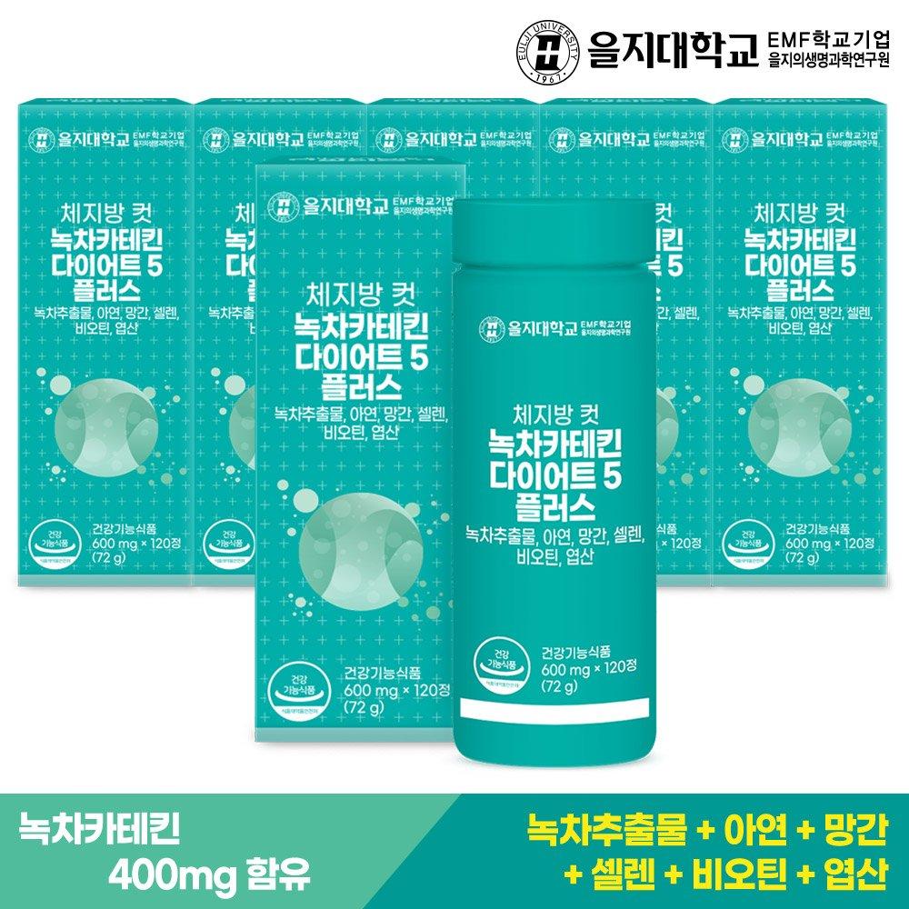 

[eulji] Body fat cut green tea catechin diet 5 plus 120 tablets x 6 (12 months)