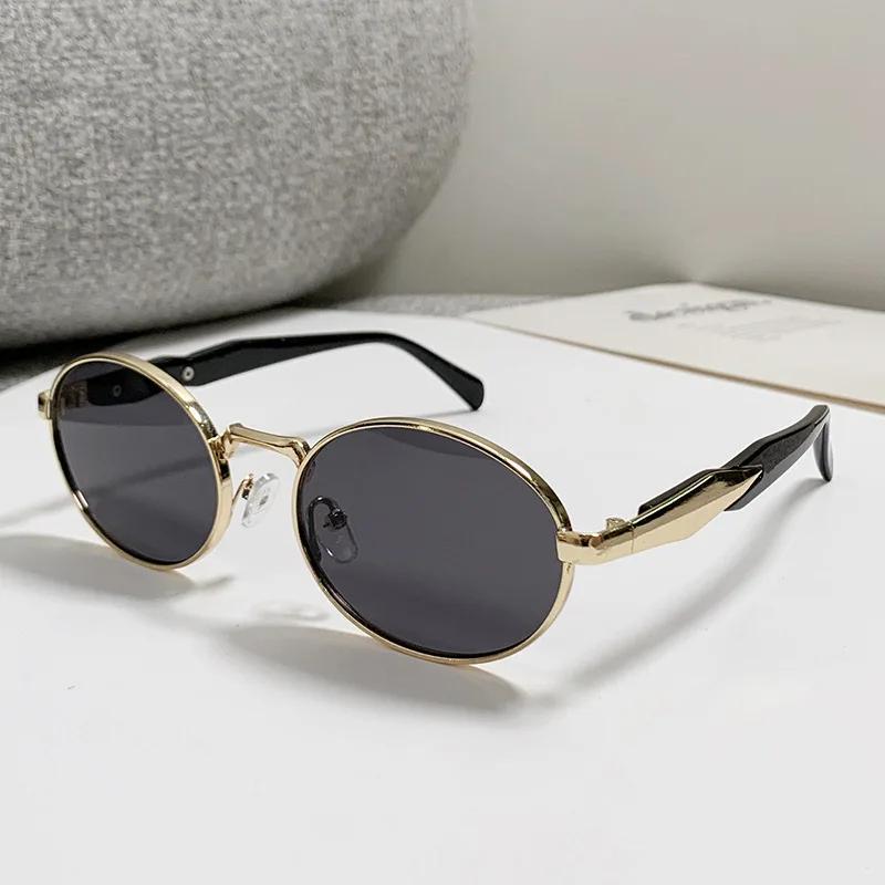 Retro Round Metal Sunglasses Women Glasses New Fashion Leopard Sun Glasses Trendy Brand Designer Eyewear Female Male UV400