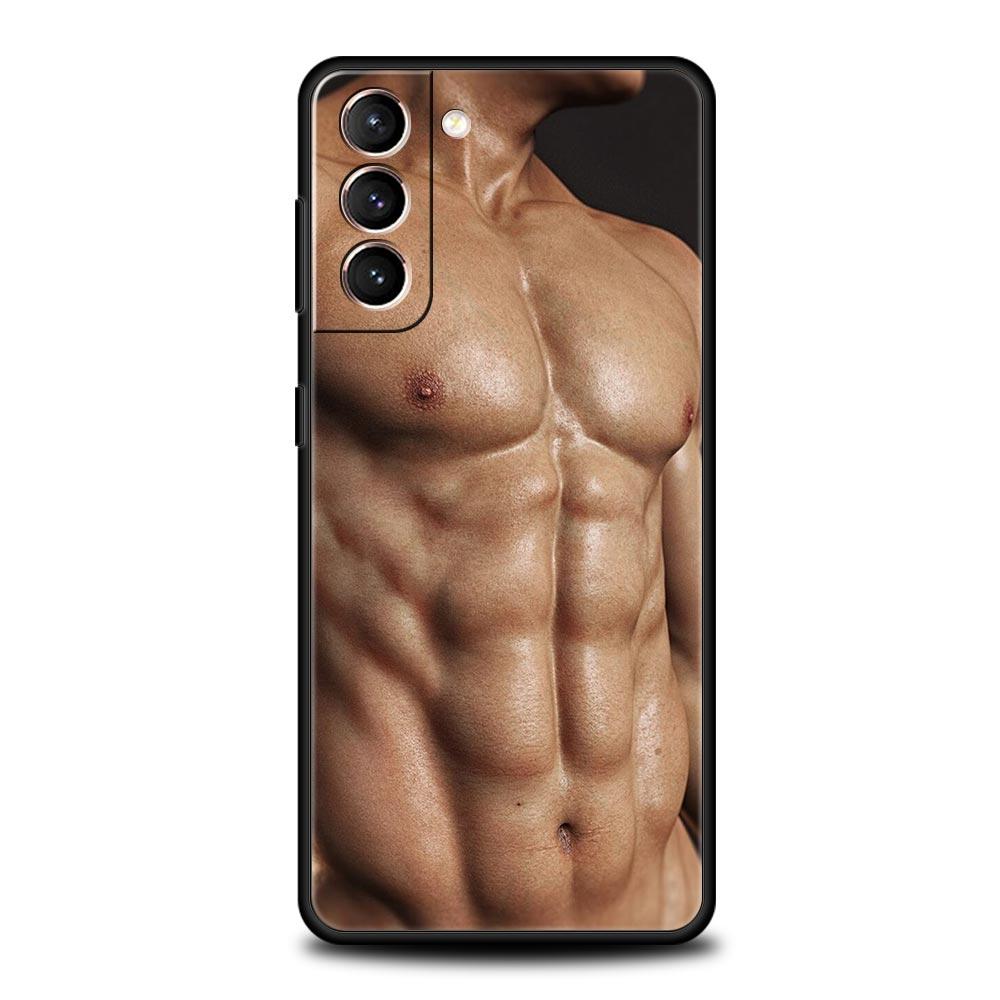 

Phone Case Cover for Samsung Galaxy S26 S25 S24 S23 S22 S20 S21 FE Ultra Plus S25 Edge 5G Soft TPU Capas Male Abdominal Muscle Samsung S25 Plus