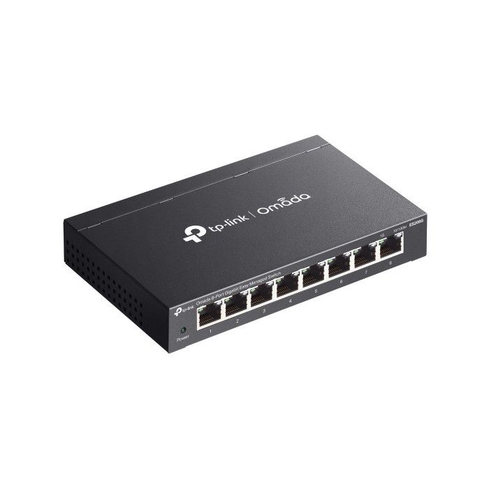 Switch de réseau géré - TP-LINK - Omada ES208G - 8 ports Gigabit Ethernet - Support VLAN - QoS