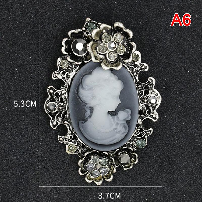  Cameo Vintage Brooches For Women Queen'S Cameo Beauty