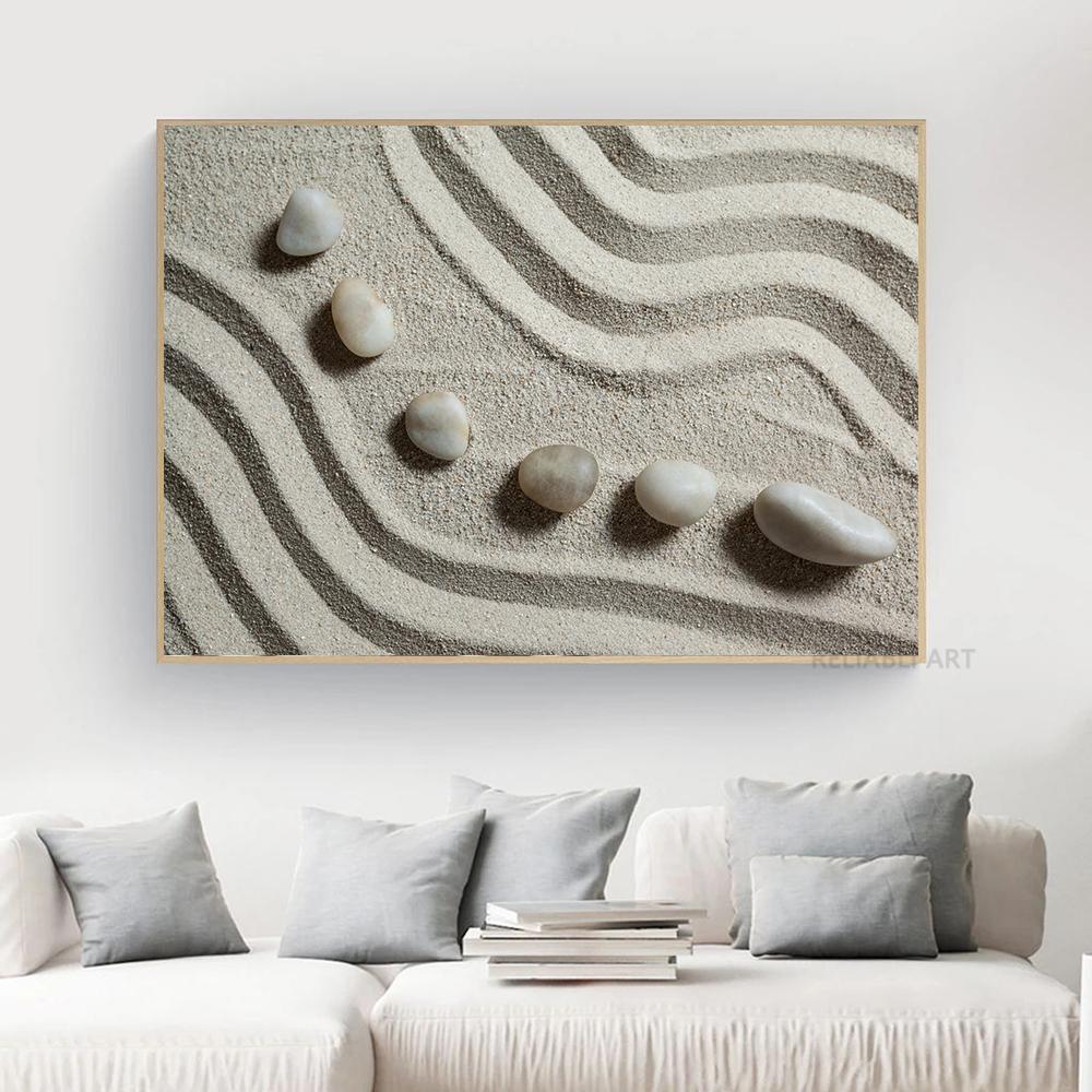 MODOJOART 2 Piezas De Lienzo Zen Para Pared, Flores Blancas Y Piedras Negras, Impresiones De Meditación, Lienzo De Arte Para Baño, Yoga, Meditación, Spa, Decoración De Habitación (obra De Arte-01, 20