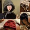 Small Face Straps Knitted Hat Women's Autumn and Winter Big Head Circumference Solid Color Wool Hat Korean Version Warm Ear Protection Bag Head Hat