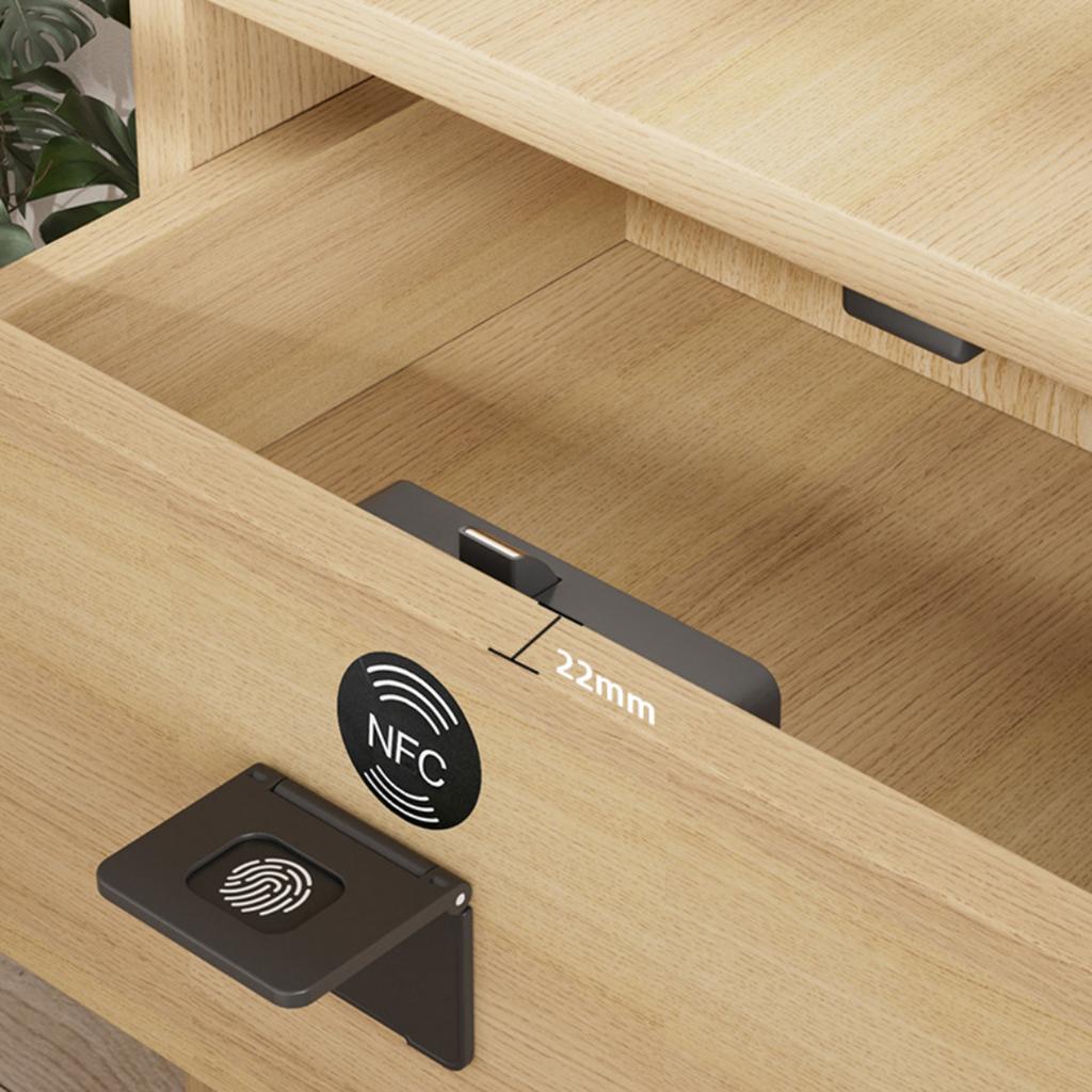 Smart Drawer Lock NFC Card Entry 4 Unlock Methods Electronic Cabinet Lock Energy Efficient Easy Installation for