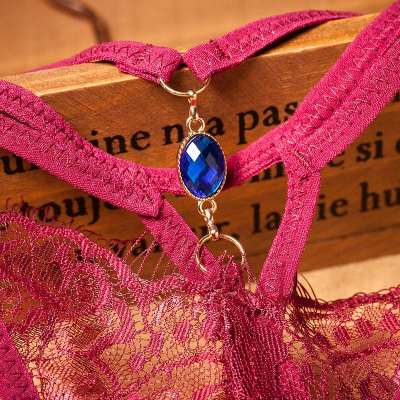 Light Luxury Lace Criss-Cross Thong - Sexy Hollow-Out Open Crotch T-Pants for Women