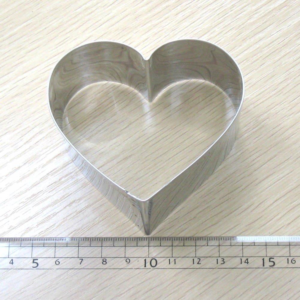 Nagao Stainless Steel Cookie Cutter Set and Small (Heart Shape) - Large, Medium, (3 pieces)