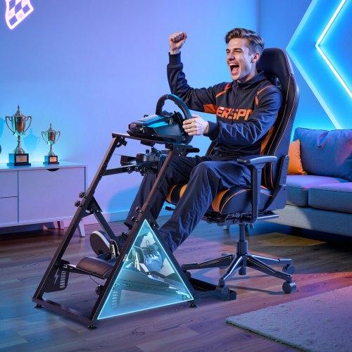 VEVOR Racing Wheel Stand, Adjustable & Foldable Simulator Stand for Logitech G923 G920 G29 G27