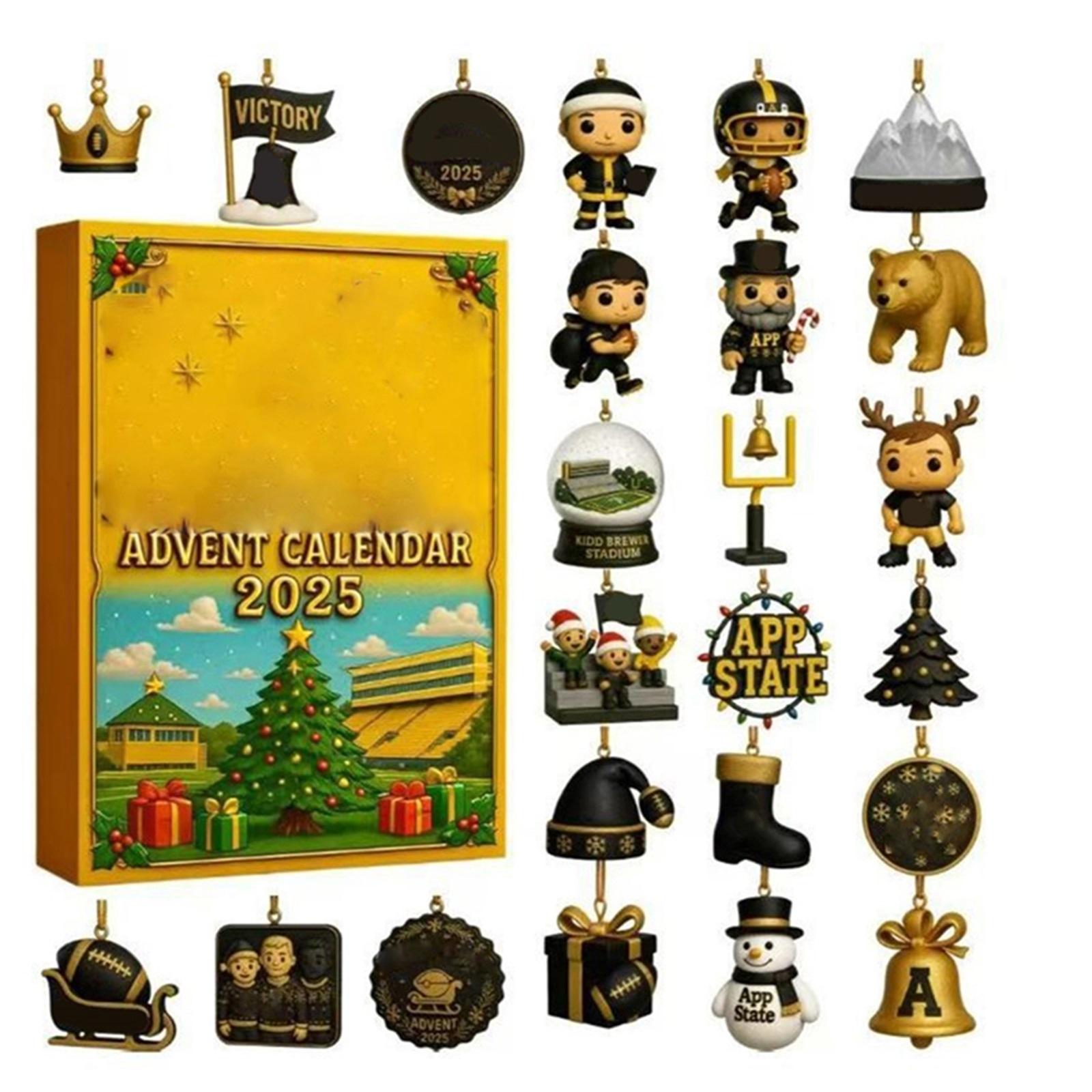 

2D Plane Box 24 Double-sided Printing Pendant Countdown Calendar 24-day Christmas Advent Calendar Acrylic Plane Pendant Blindbox One Size