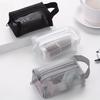 Mesh Transparent Portable Storage Bags Zippered Pouches for Earphones, Keys, Coins & Cosmetics, Lightweight & Machine Washable
