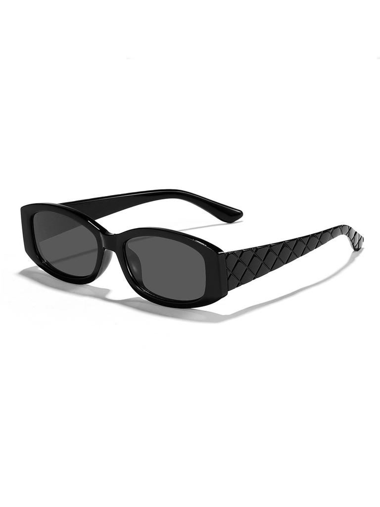 Neue kleine Rahmen karierte gestreifte UV-Schutz-Sonnenbrille Internet-Berühmtheit trendige Modebrille