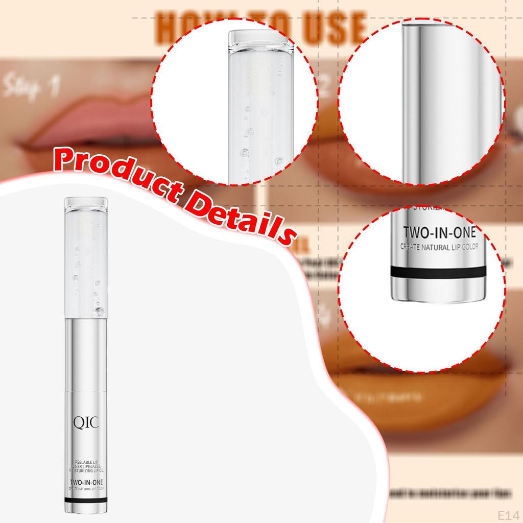Double Ended Lip Tint Multifunctional Travel Portable Hydrating Gifts Sturdy Style A