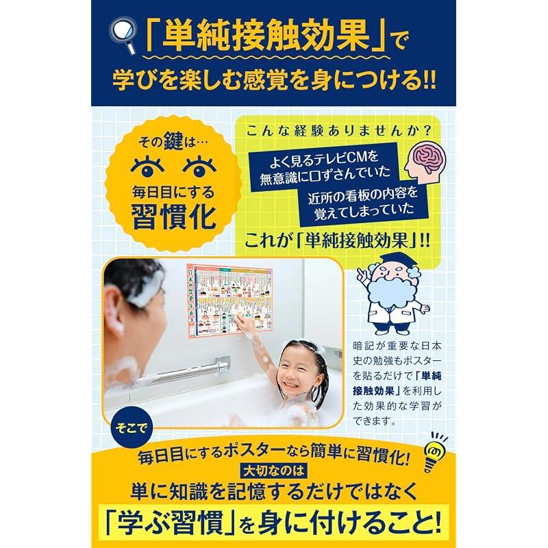 Dr. Routine's Tutoring School Bath Poster Set: Japanese History, 3-piece set, B3 size, R-1, Timeline, Mnemonics, History, Elementary School Students,