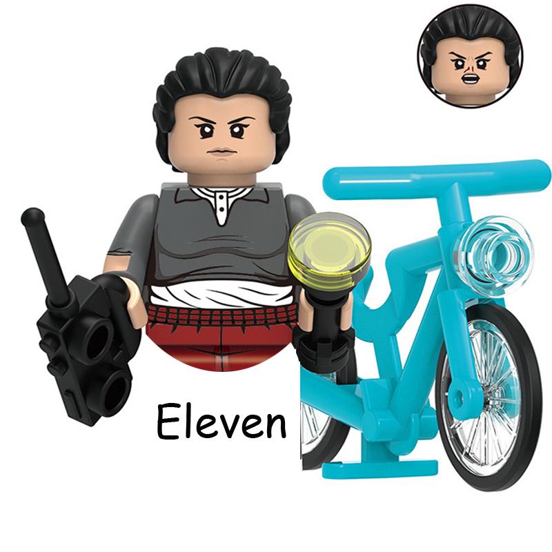 The Terrible Movie Upside Down Dustin Mike Lucas Will Eleven Model Building Blocks Enlighten Action Figure Toys For Children