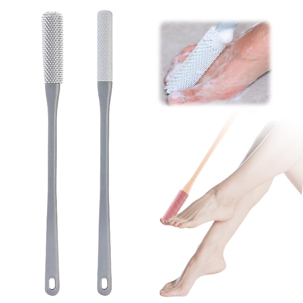 2 Piezas Cepillo Limpiador de Dedos del Pie Cepillo Fregador de Costuras de Dedos del Pie Multifuncional Cepillo Exfoliante para Lavado de Ceniza Eliminar Piel Muerta