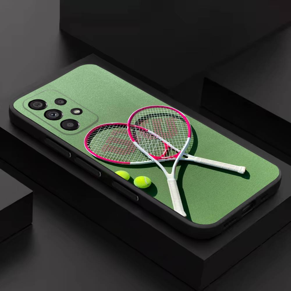 Sports T-Tennis Cool Phone Case For Samsung S 9,10,21,30,22,23,24,25,26,Ultra,Plus,Lite,FE,4,5G Black Soft Precise