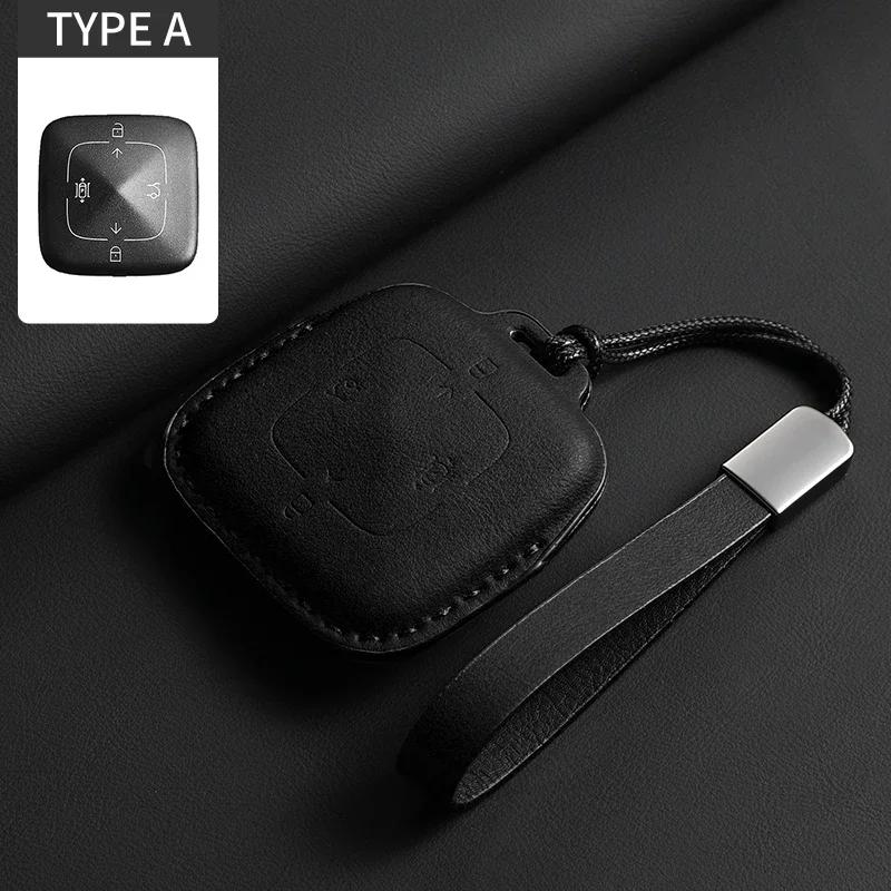 Fit For Zeekr 001 009 X Zeekr 001 Auto Key Fob Protective Housing Auto Original Color Genuine Leather Auto Key Fob Cover Case