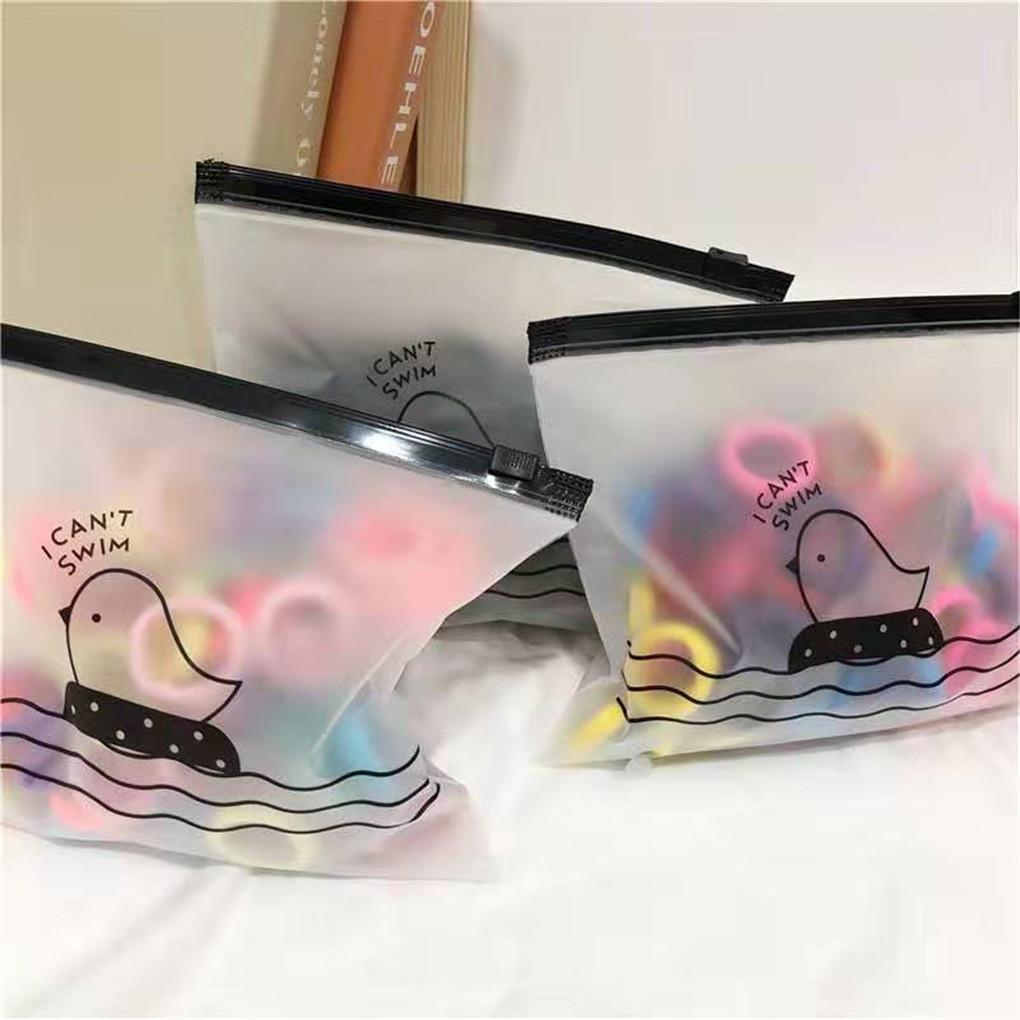 Pack of 10 Zipper Storage Bags Plastic Portable Dust-proof Pocket Pens Stationery Packaging Organizer for School Outdoor