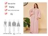 Elegant Gold Stamping Dubai Robe for Women - Middle Eastern & Indonesian Style