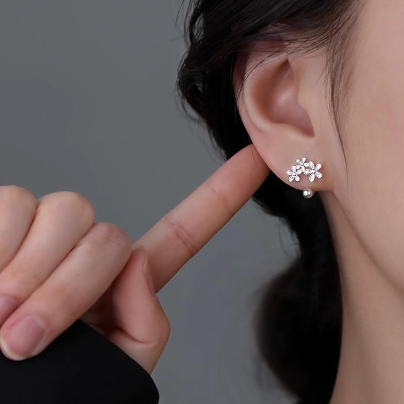 Flower stud earrings niche design women's earrings high-end earrings