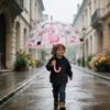 Clear Kids Umbrella Transparent Dome Windproof Safety Round Tip Easy Grip Hook Handle for Toddler Boys Girls Rainy Walking Play