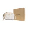Coach Jamie 20 Verstellbarer Schultergurt Signatur beschichtetes Canvas Kameratasche Damen Umhängetasche Creme-Weiß CBL94-IMIVO
