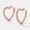 Sweet Cool Plush Heart Hoop Earrings Exaggerated Dangle Earrings Birthday Gift