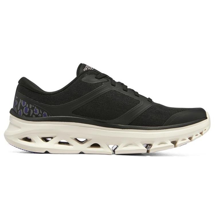 Skechers Go Run Glide-Step Fabric Low Top Lifestyle Shoes Women Sneakers Black 128894-BKPK