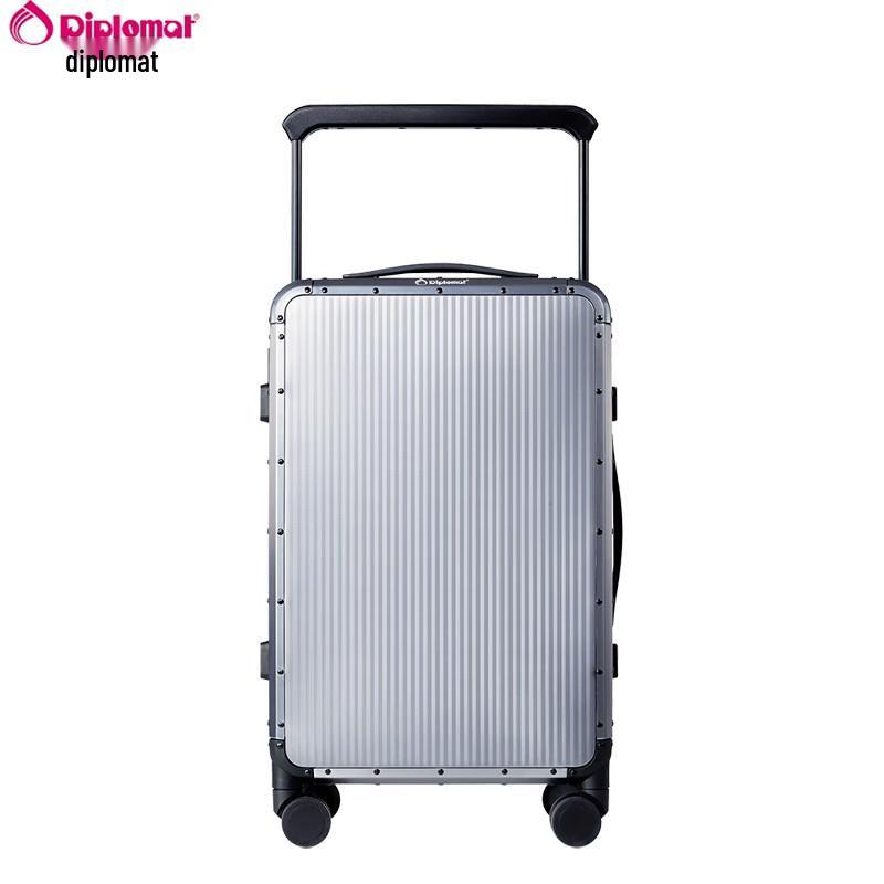 Diplomat TL-25082 Aluminum-Magnesium Alloy Suitcase 20-inch