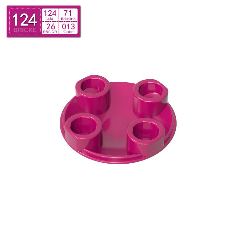BRICKE 2x2 Round Plate Compatible with Lego 2654 54196 93791 Building Blocks 50g (approx. 147pcs)
