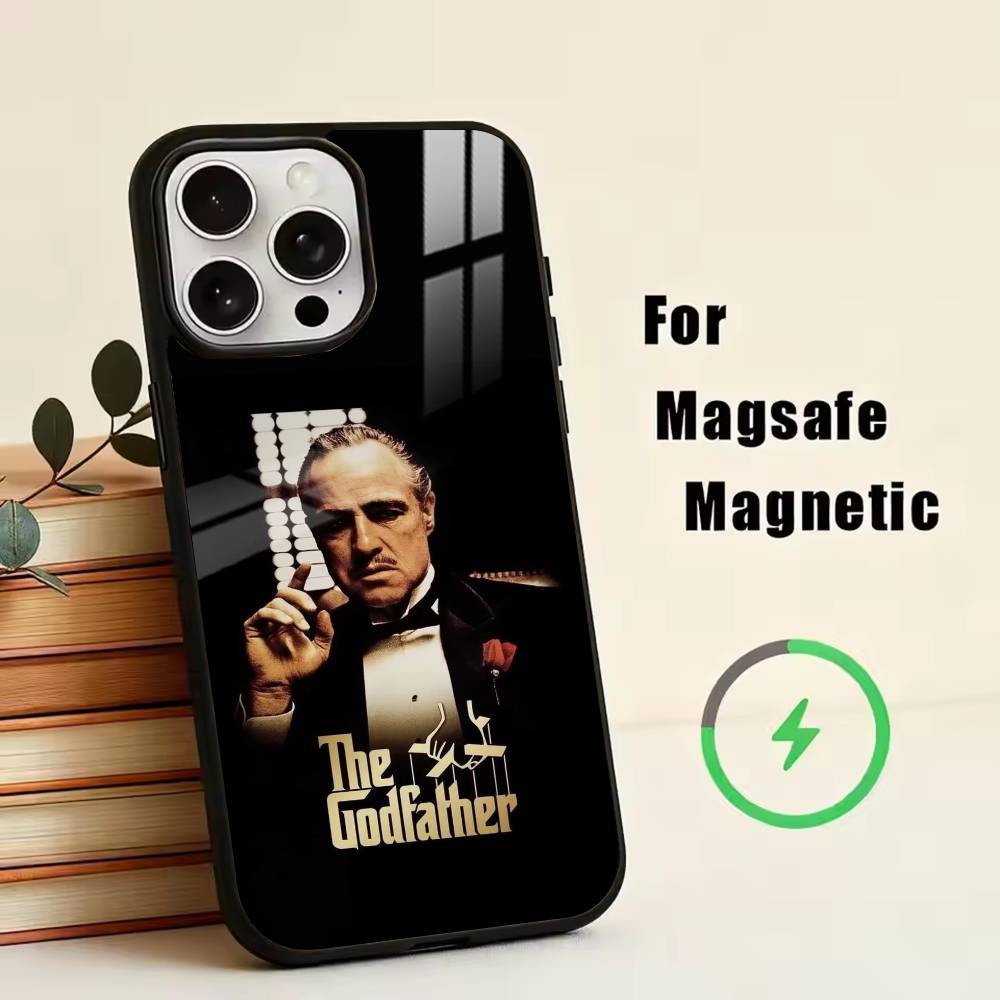 

D-Don Vito Corleone Phone Case For iPhone17,16,15,14,13,12,11 Plus,Pro Magnetic For Magsafe Wireless Charging iPhone14PRO