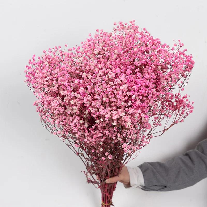 90g Dried Baby Breath Flower Bouquet Natural Dry Flowers Gypsophila Valentines Day Wedding Decoration Home Table Christmas Decor