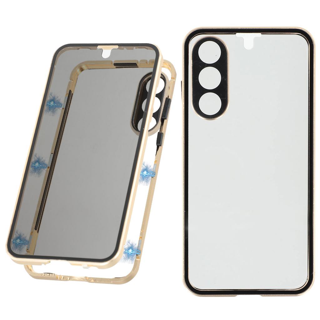 For Samsung Galaxy A56 5G Case with Anti-Spy Screen Protector/Lens Film Tempered Glass Metal Phone Cover