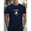 European Size Men's i'm Fine Pattern Summer Casual Crew Neck Short T-Shirt