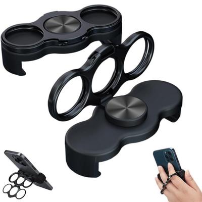 1/2Pcs Dual-Ring Three-Finger Back Clip Holder Multipurpose Foldable Phone Grip Holder 360