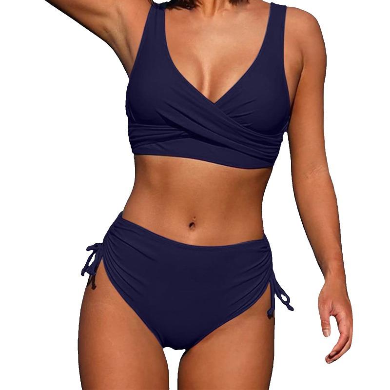 Swimsuit Solid Color Split Swimsuit Bikini Set Underwear Two-piece Set