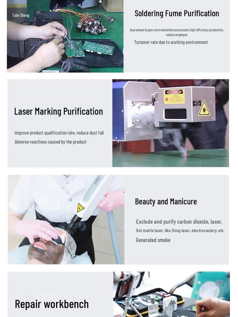 Compact Smoke Purifier & Absorber for Soldering, Welding & Laser Marking