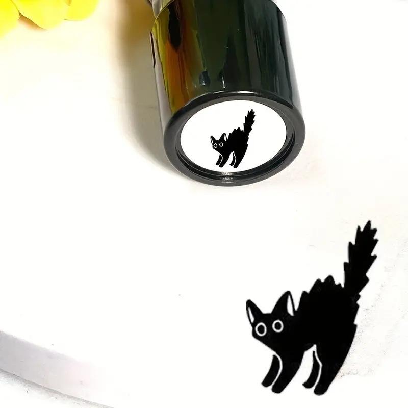 Cute Cartoon Black Kitten Stamp Lovely Shape Journal Stamps Diy Scrapbooking Decoration Collage Signets For Your Choice