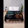 Avatar the Last Airbender Element Symbols Throw Blanket Perfect for Fans Soft Cozy Home Textile Living Room Decor Gift Idea